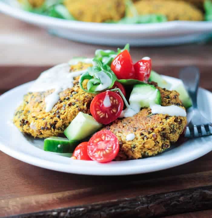 26 Creative and Delicious Turmeric Recipes: Baked Red Lentil Quinoa Fritters