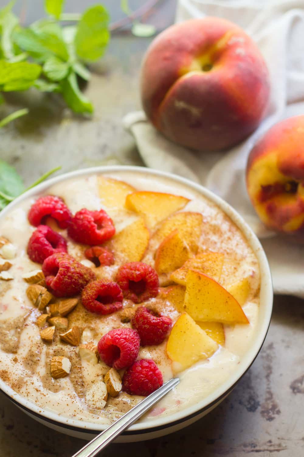 Peaches & Cream Smoothie Bowls