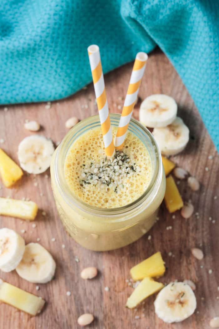 26 Creative and Delicious Turmeric Recipes: Post Workout Pineapple Smoothie
