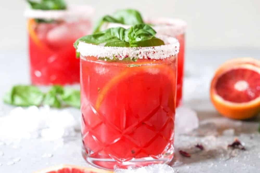 15 Refreshing Margarita Recipes to Cool You Down This Summer: Skinny Blood Orange Basil Margaritas