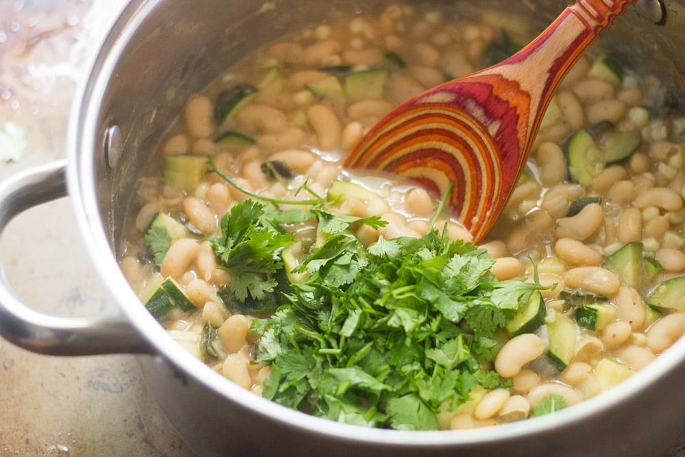 Chili Blanco with Summer Veggies & Ale