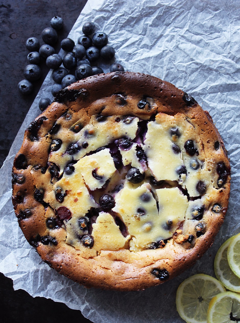 15 Recipes That Take New York Cheesecake to the Next Level: Baked Lemon and Blueberry Cheesecake