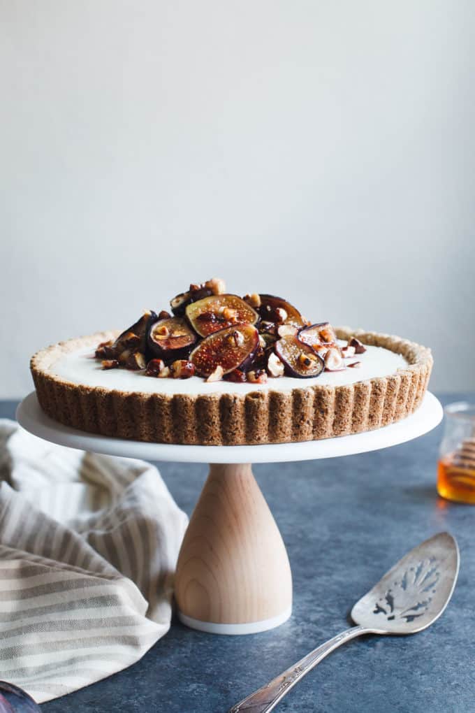 15 Recipes That Take New York Cheesecake to the Next Level: Ginger Goat Cheese Cheesecake with Honey-Roasted Figs and Hazelnuts