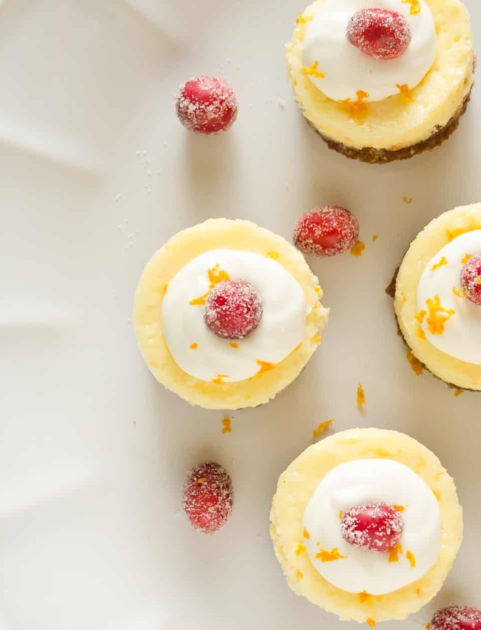 15 Recipes That Take New York Cheesecake to the Next Level: Mini Cranberry Orange Cheesecakes with Gingersnap Crust