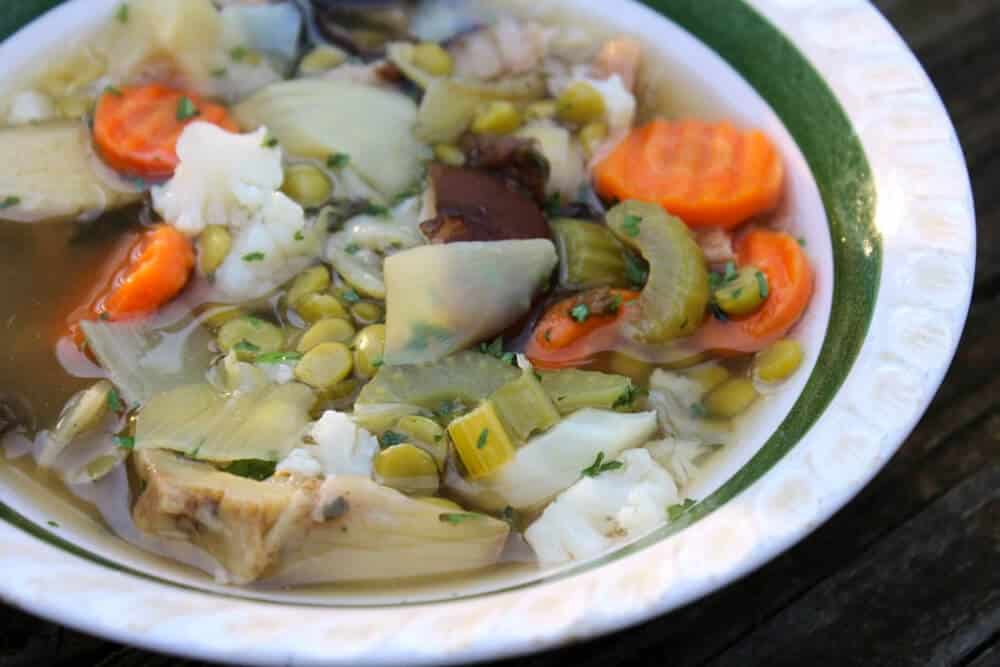 17 Cozy Split Pea Soup Recipes to Try This Fall: Artichoke and Shitake Mushroom Split Pea Soup