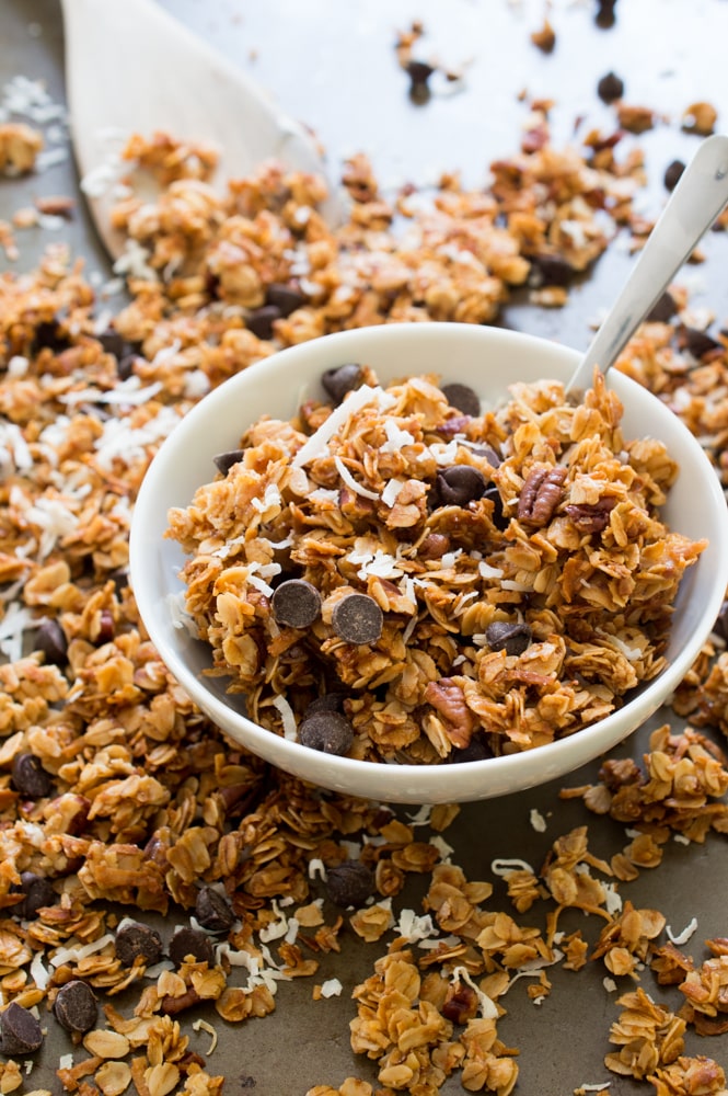 18 Irresistible Recipes for Homemade Granola: Coconut Pecan Chocolate Chip Granola