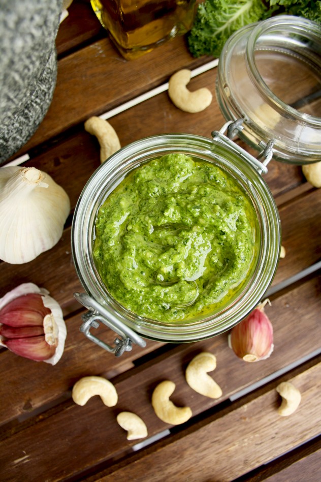 15 Creative Pesto Recipes You Need to Try: Kale Pesto with Cashew Nuts