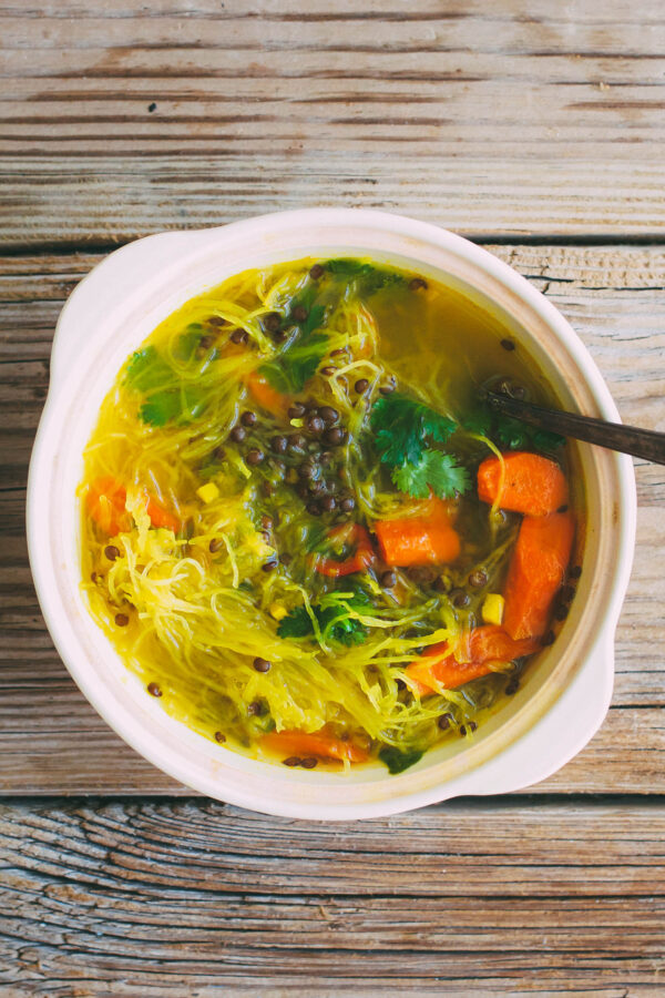 32 Creative Spaghetti Squash Recipes: Squash Noodle Soup