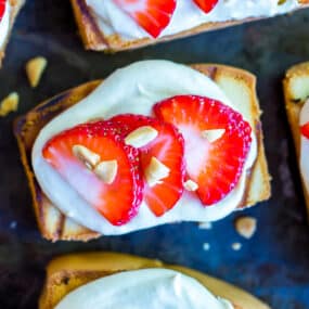 Open Faced PB&J Shortcakes