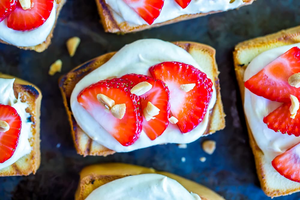 Open Faced PB&J Shortcakes