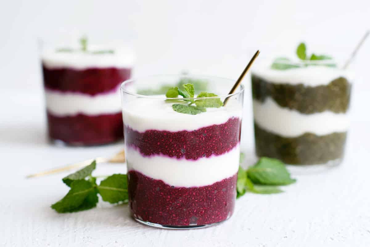 18 Chia Seed Pudding Recipes Everyone Will Love: Chia Seed Pudding Parfaits with Superfood Juice