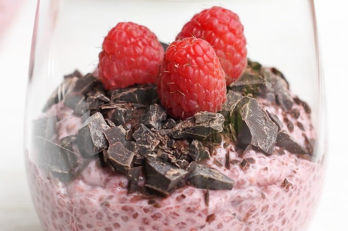 18 Chia Seed Pudding Recipes Everyone Will Love: Chocolate and Raspberry Chia Pudding 4 ways