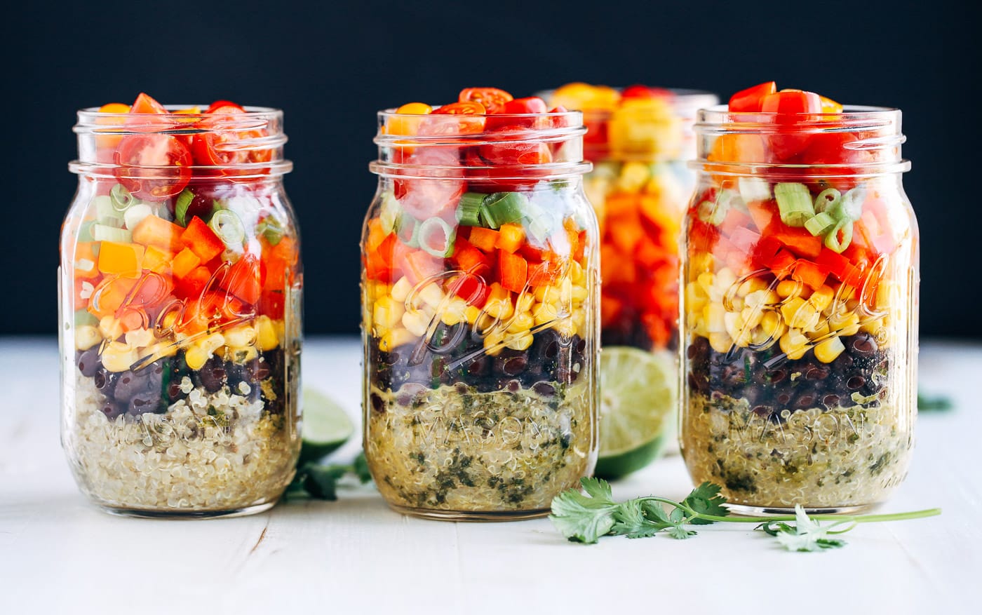 Mason Jar Burrito Bowls