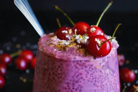 18 Chia Seed Pudding Recipes Everyone Will Love: Berry Cherry Protein Chia Pudding