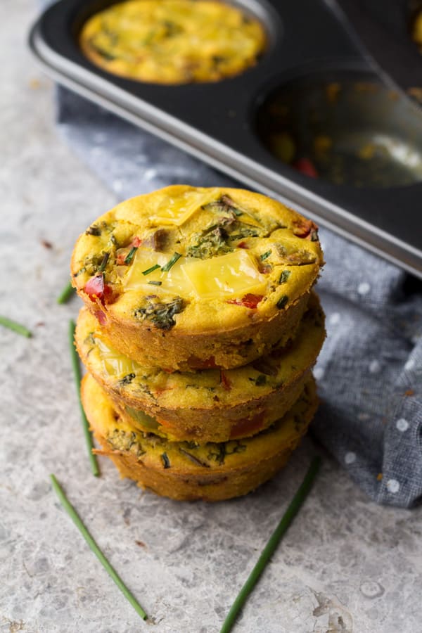 49 Savory Vegan Breakfast Recipes: Chickpea Flour Omelette Muffins