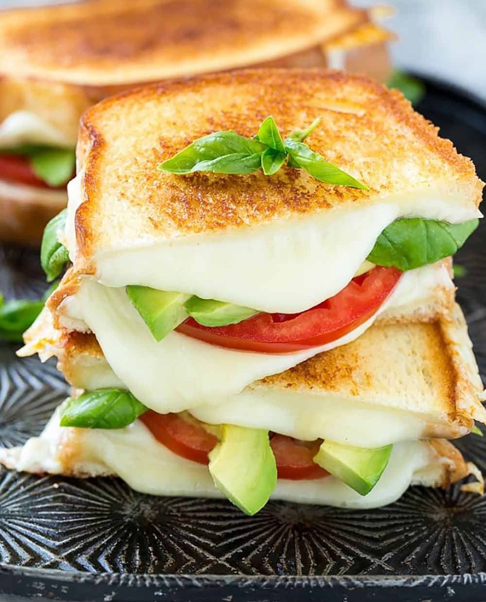 21 Mind-Blowing Grilled Cheese Sandwich Recipes: Grilled Caprese Sandwich