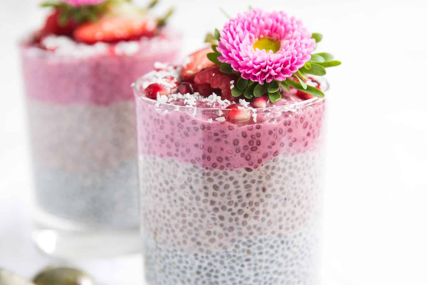 18 Chia Seed Pudding Recipes Everyone Will Love: Triple Layer Chia Pudding Cups