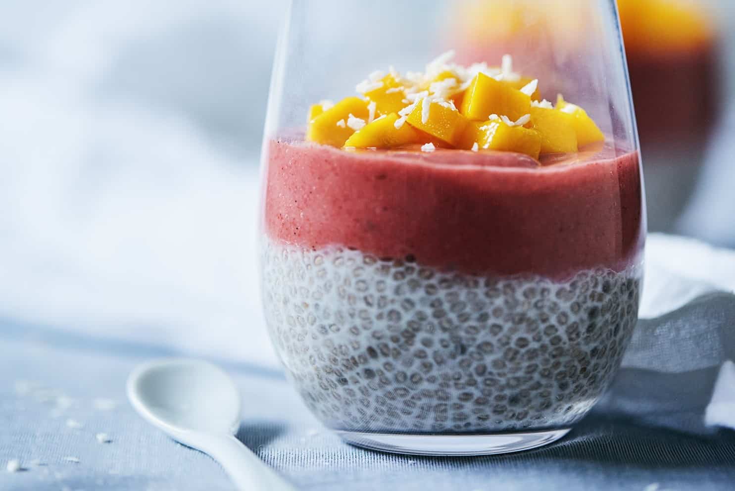 18 Chia Seed Pudding Recipes Everyone Will Love: Guava and Strawberry Chia Pudding Parfait