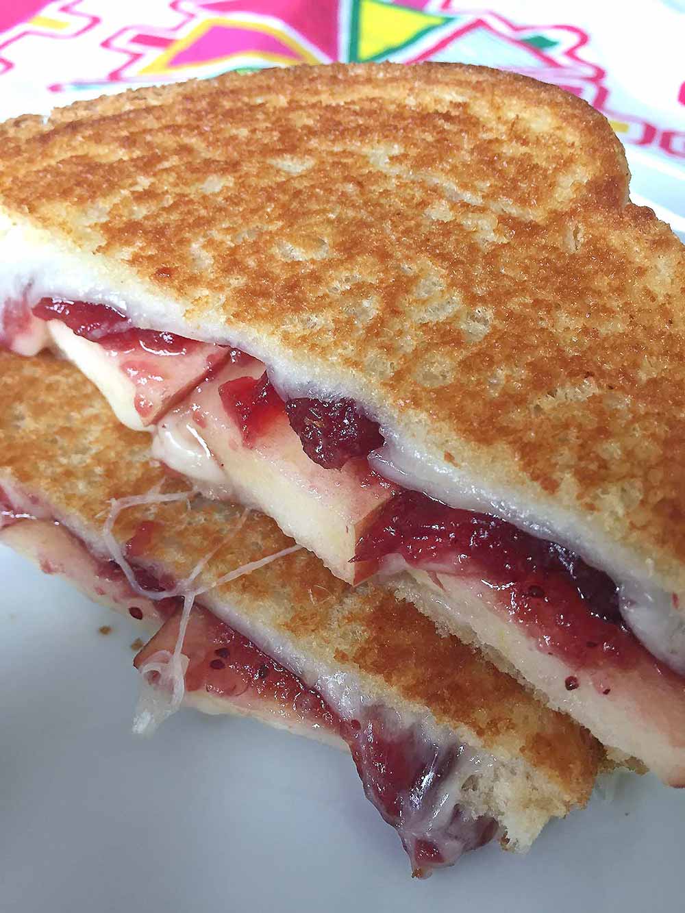 21 Mind-Blowing Grilled Cheese Sandwich Recipes: Apple Cranberry Grilled Cheese Sandwich Recipe