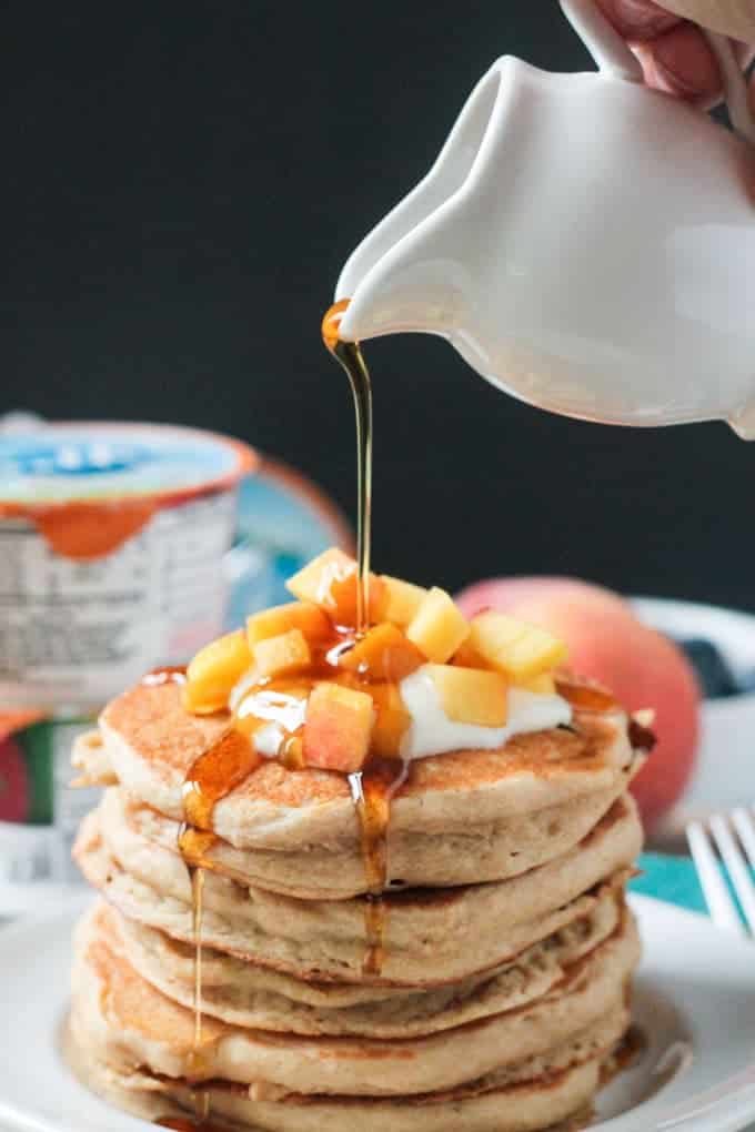 Best Vegetarian Freezer Cooking Breakfasts to Start Your Day Right: Peaches and Cream Dairy-Free Pancakes