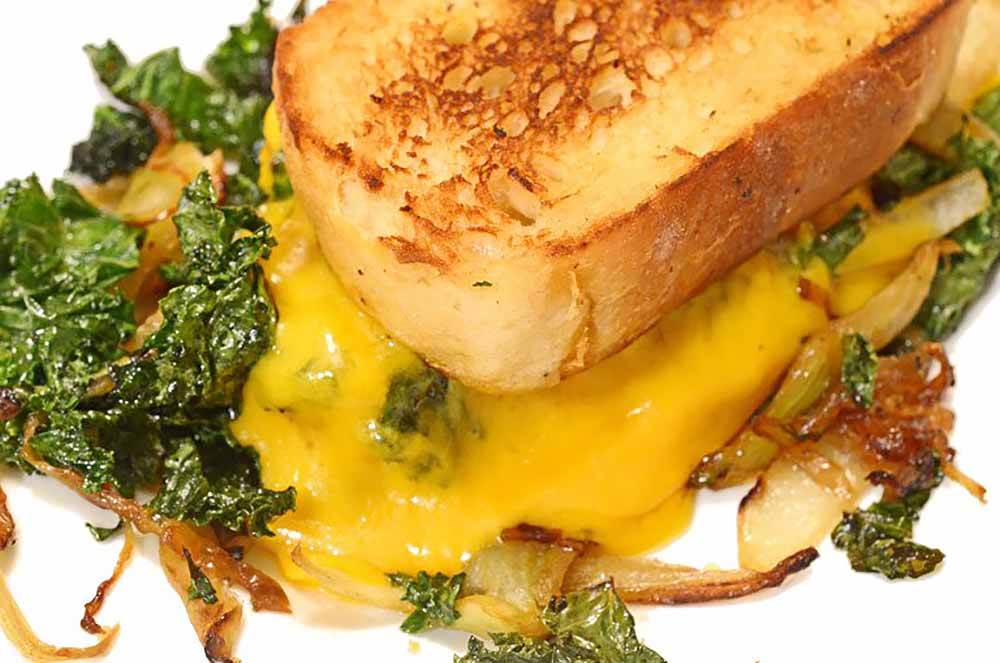 21 Mind-Blowing Grilled Cheese Sandwich Recipes: Caramelized Fennel, Onion & Kale Toasted Cheese Sandwich Recipe