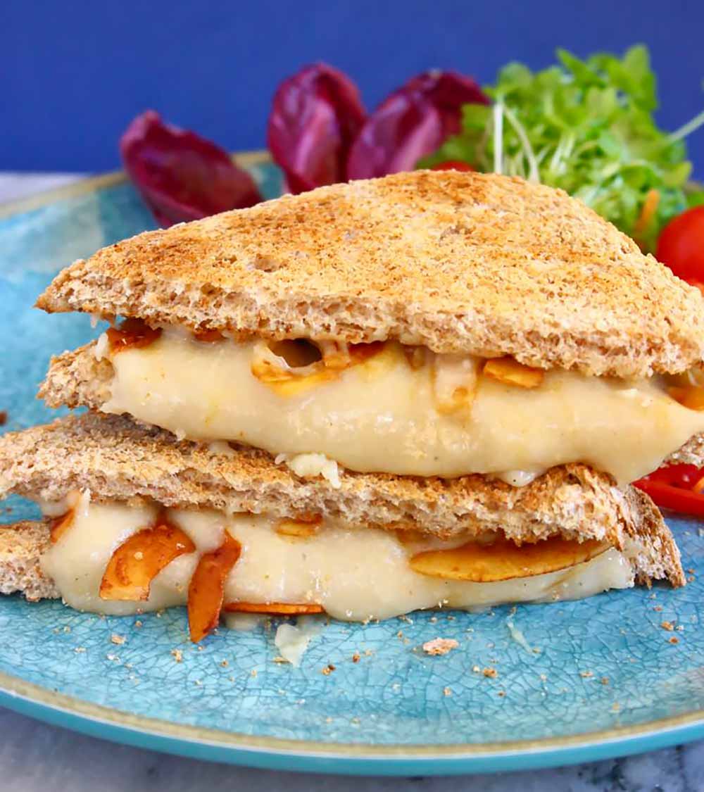 21 Mind-Blowing Grilled Cheese Sandwich Recipes: Vegan Coconut Bacon Stretchy Melty Grilled Cheese