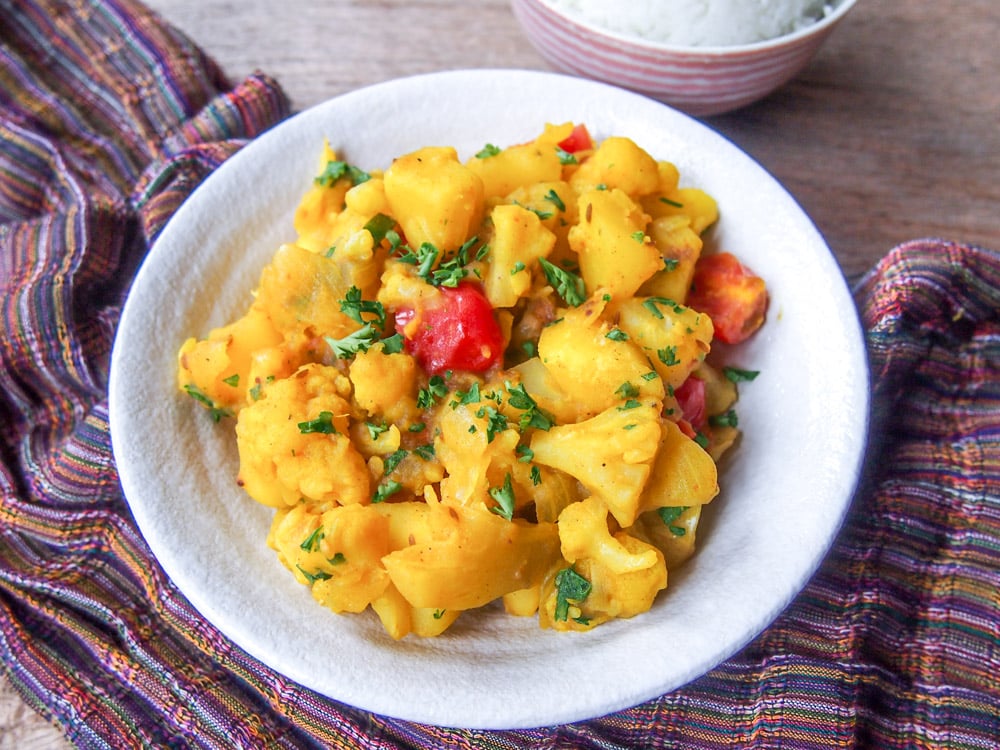 Aloo Gobi (Indian Spiced Potatoes and Cauliflower)