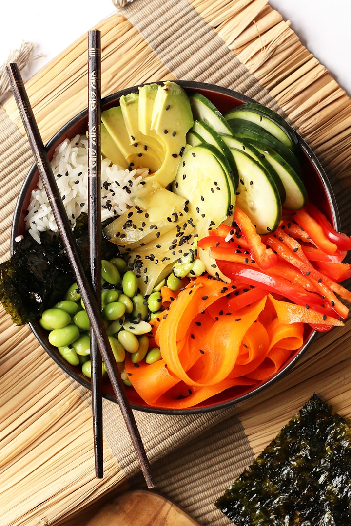 vegan sushi bowls