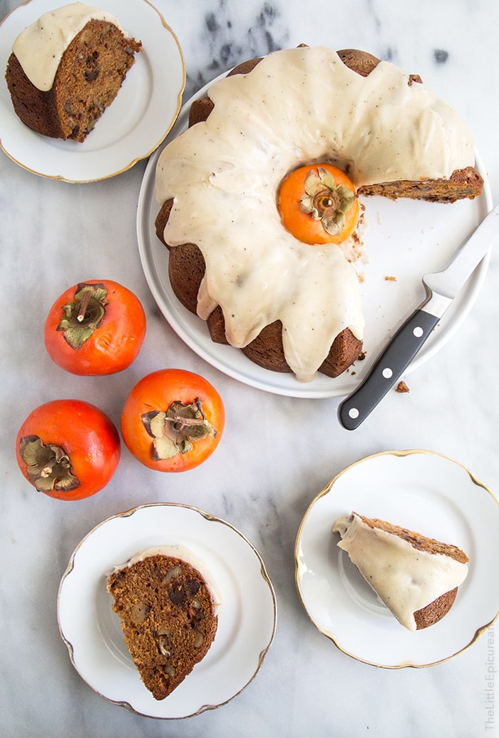 15 Crave-Worthy Pound Cake Recipes: Persimmon Rum Pound Bundt Cake