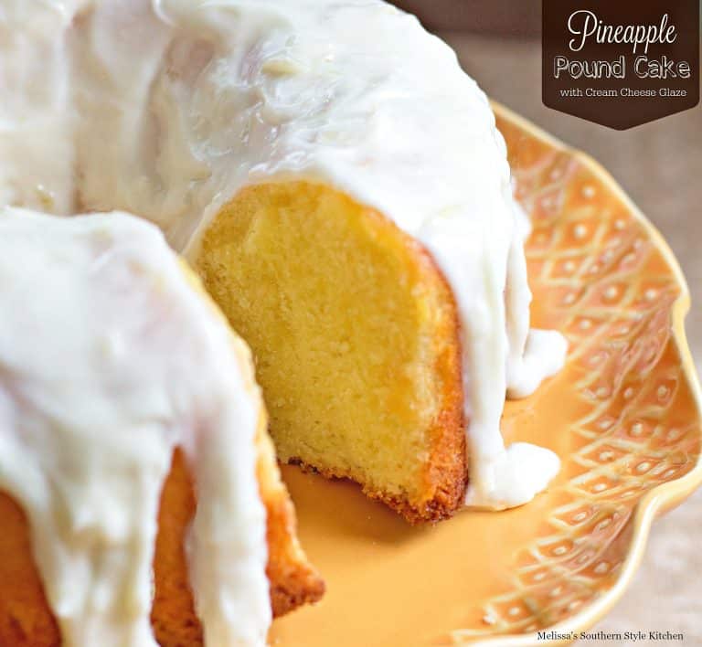 15 Crave-Worthy Pound Cake Recipes: Pineapple Pound Cake with Cream Cheese Glaze