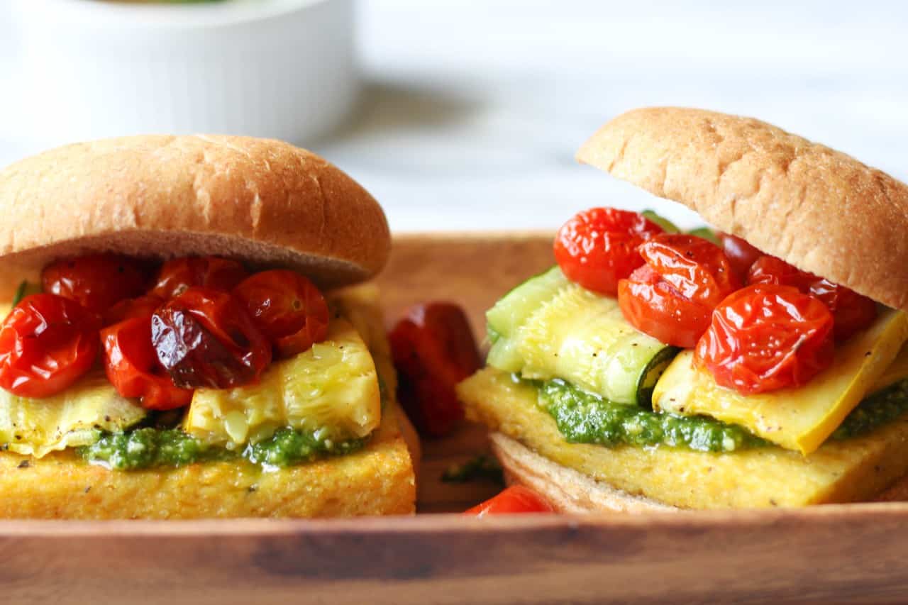 17 Delicious Vegetarian Dinners You Can Make with a Tube of Polenta: Polenta Veggie Burgers