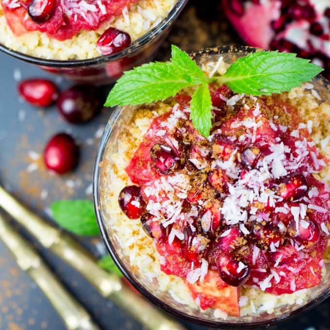 Millet Recipes - Millet Porridge w/ Cranberries & Quince