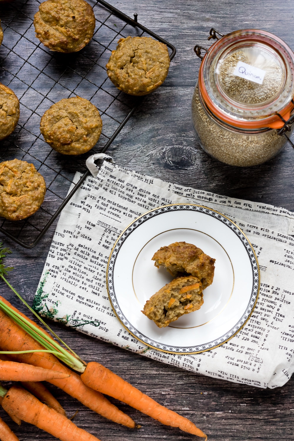 Quinoa Carrot Cake Muffins