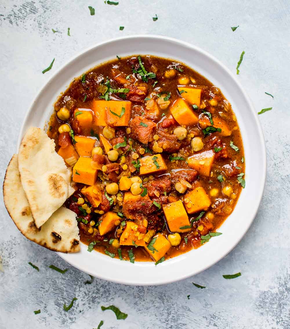 19 Recipes that Swap Lentils for Meat: Crockpot Sweet Potato Curry