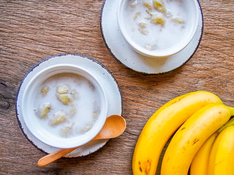 Easy Thai Banana in Coconut Milk By OhMyVeggies.com