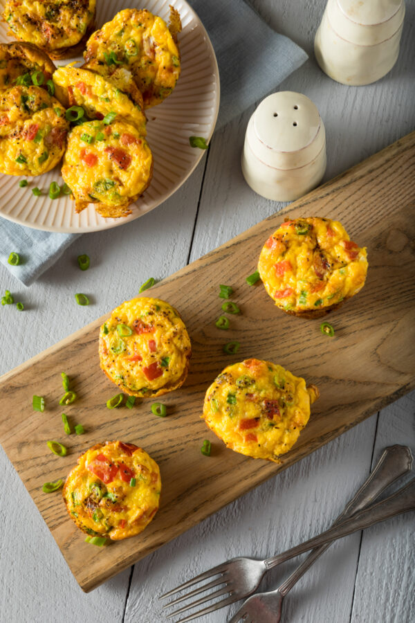 veggie egg bites being served