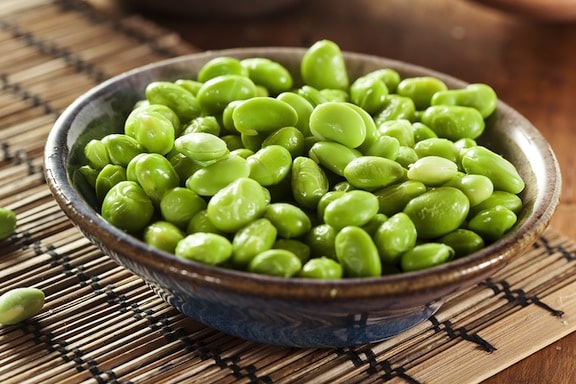 steamed edamame