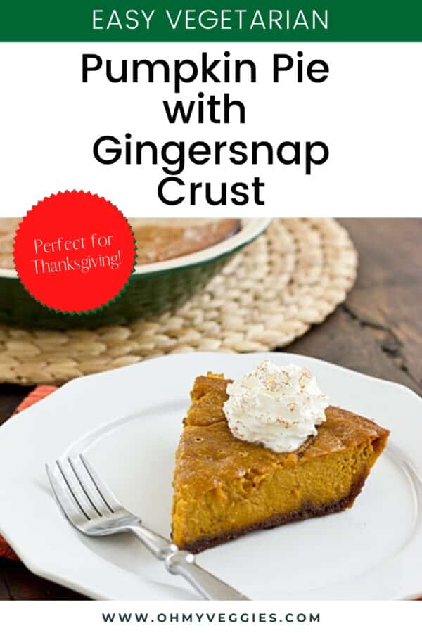 Creamy pumpkin filling is wrapped in a delicious gingersnap crust