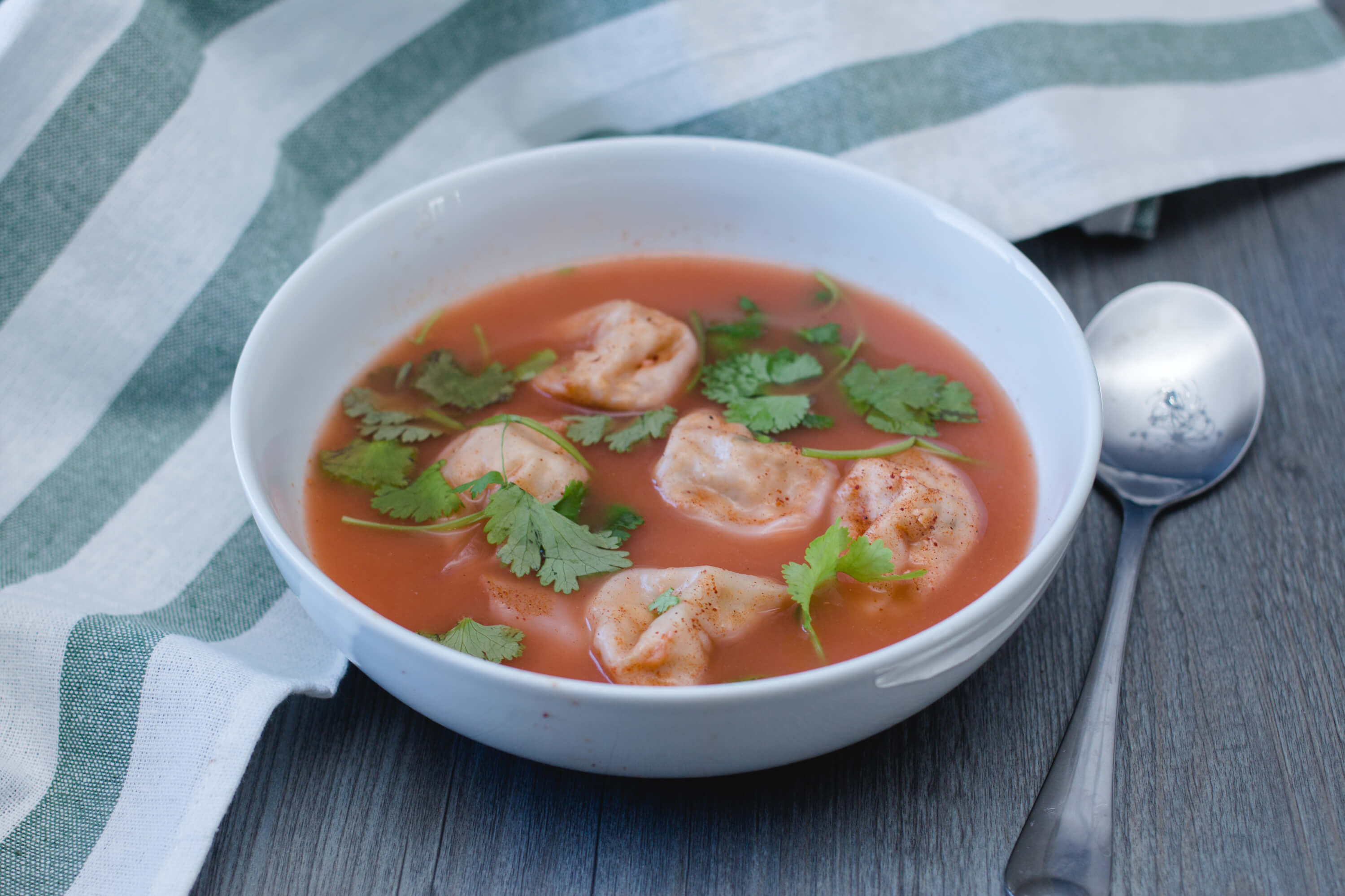 Homemade Vegan Wonton Soup