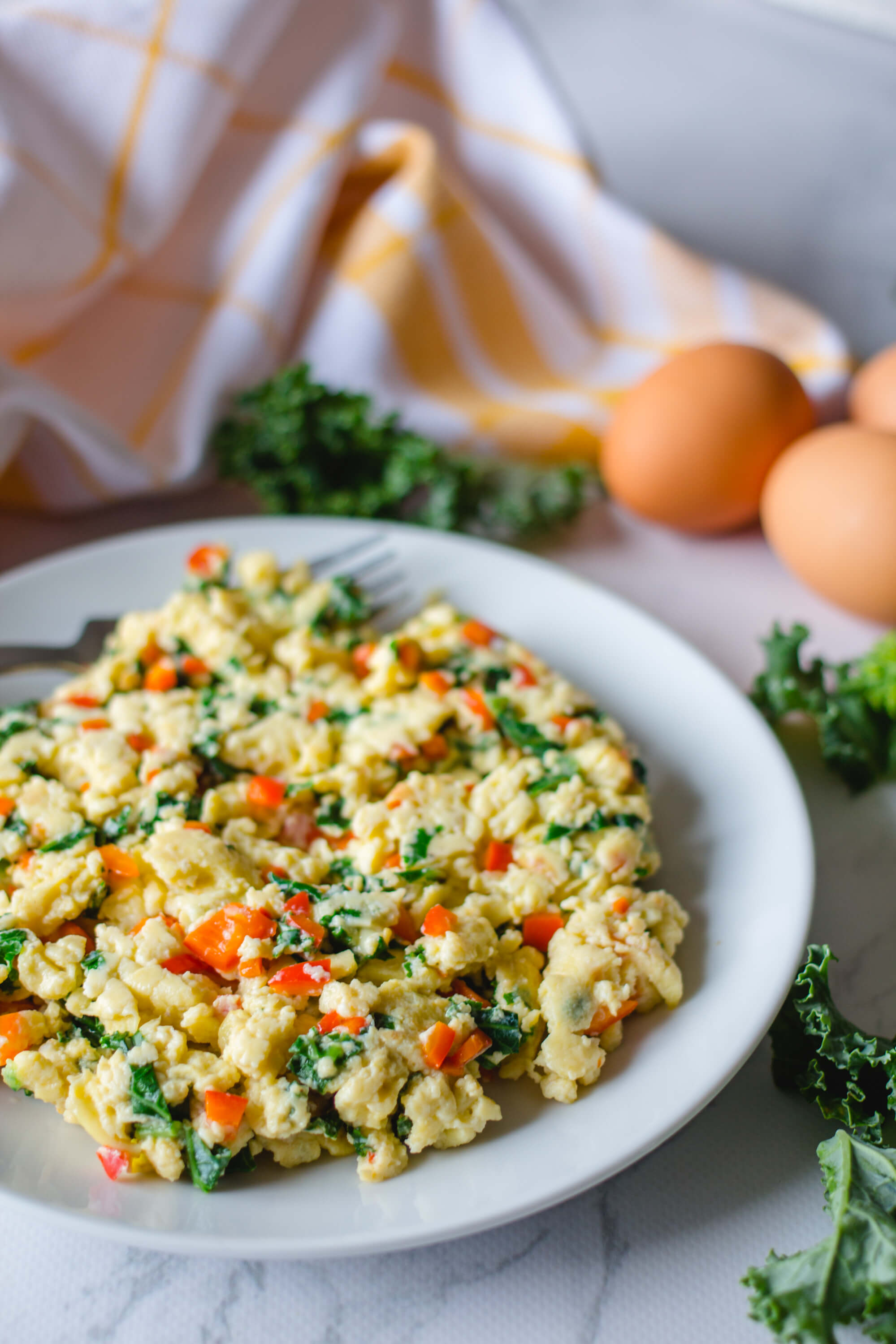 Creamy Veggie Scrambled Eggs