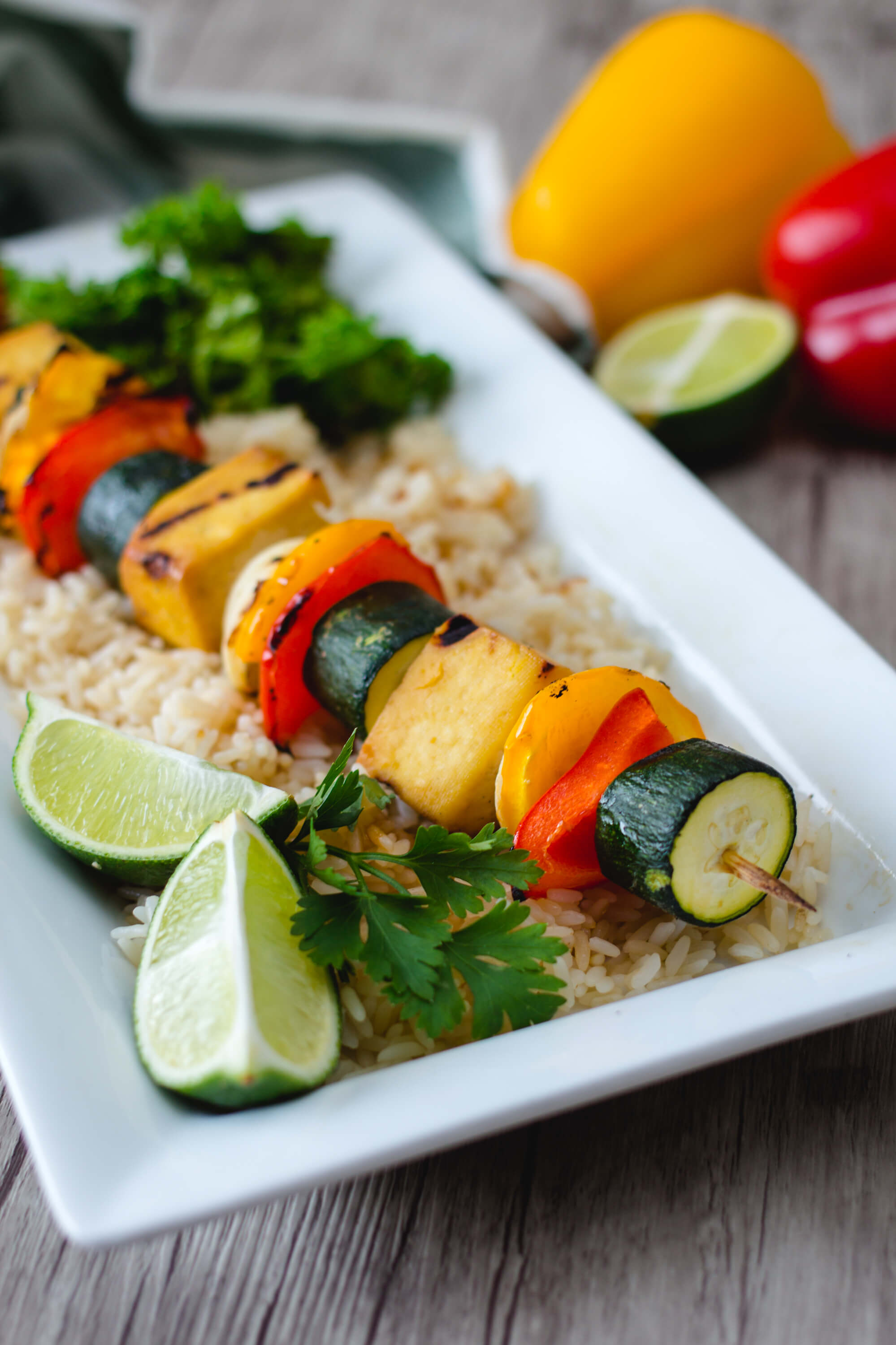 Barbecued Honey Tofu Skewers