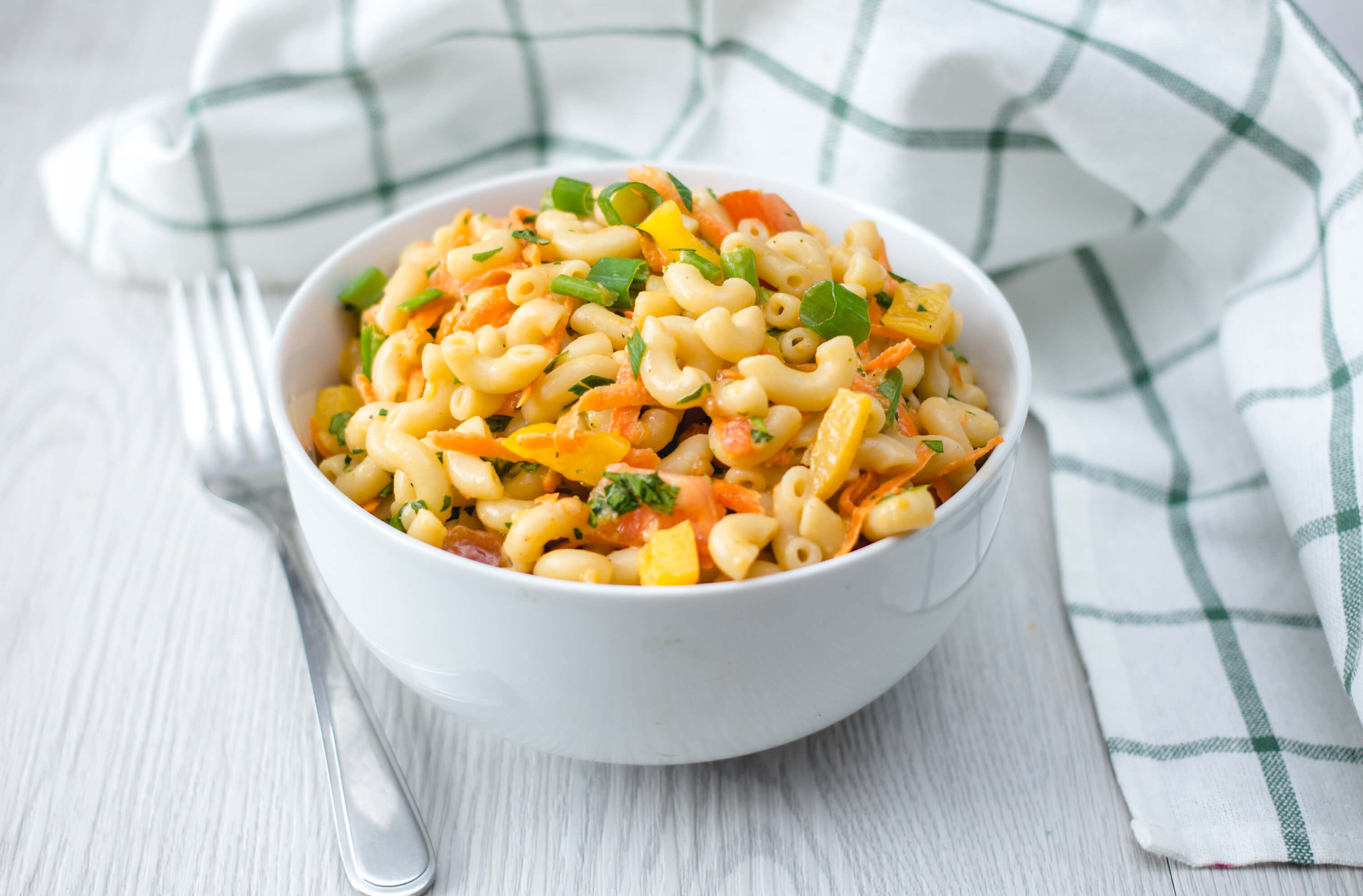 Creamy Vegetarian Macaroni Salad Oh My Veggies