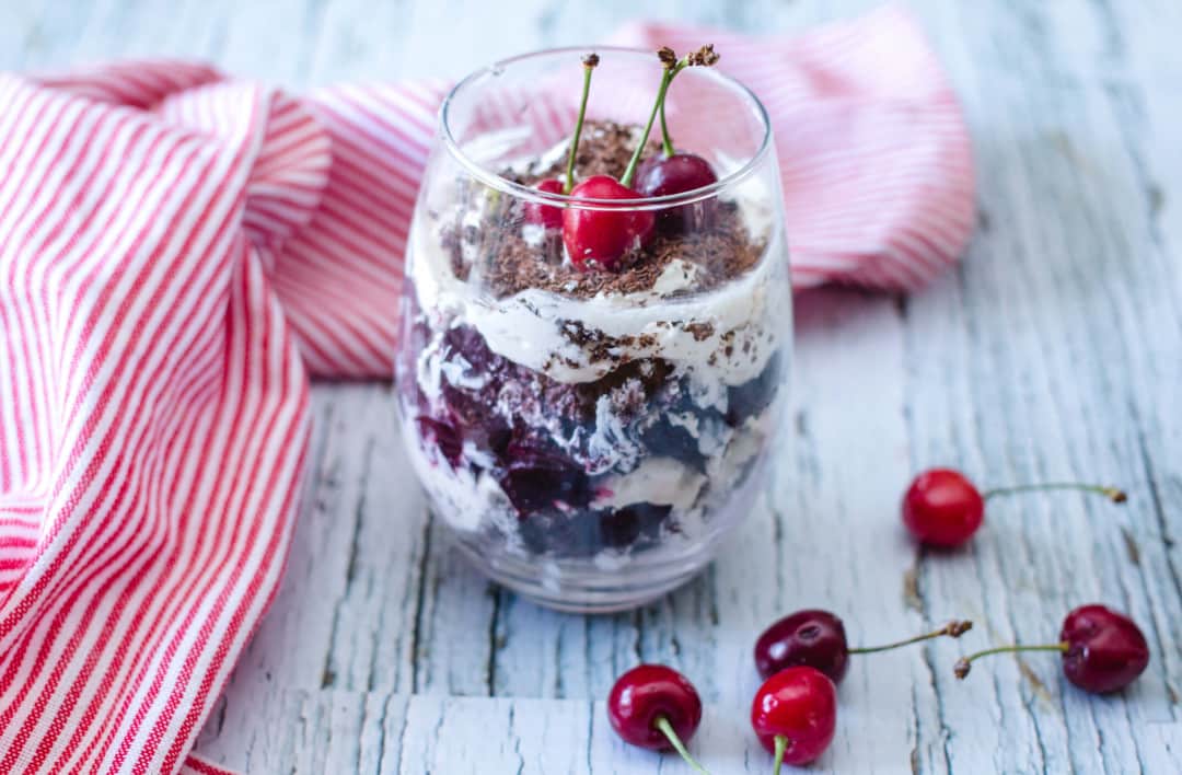 Black Forest Cake in a Glass | Oh My Veggies