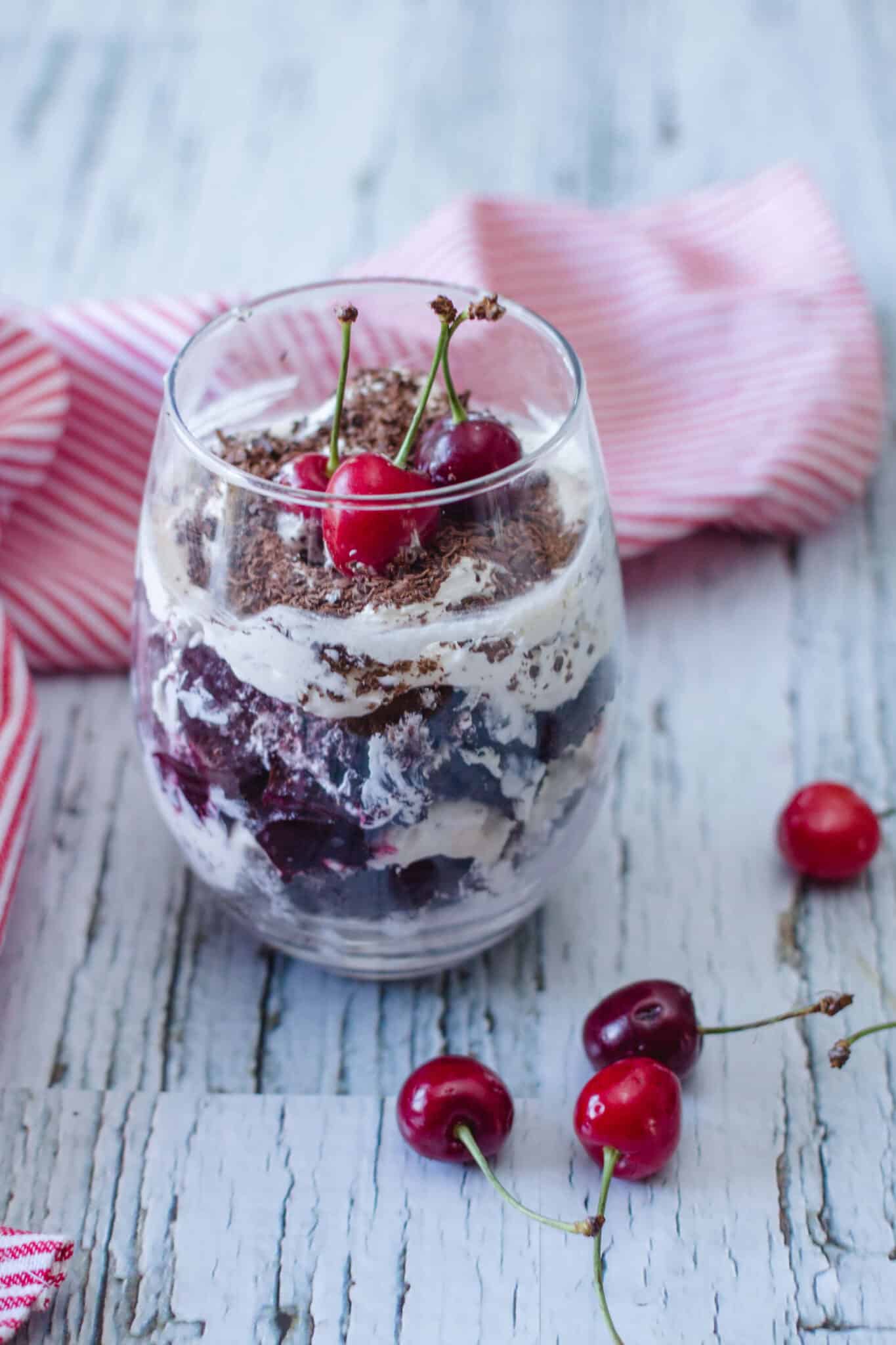 Black Forest Cake in a Glass | Oh My Veggies