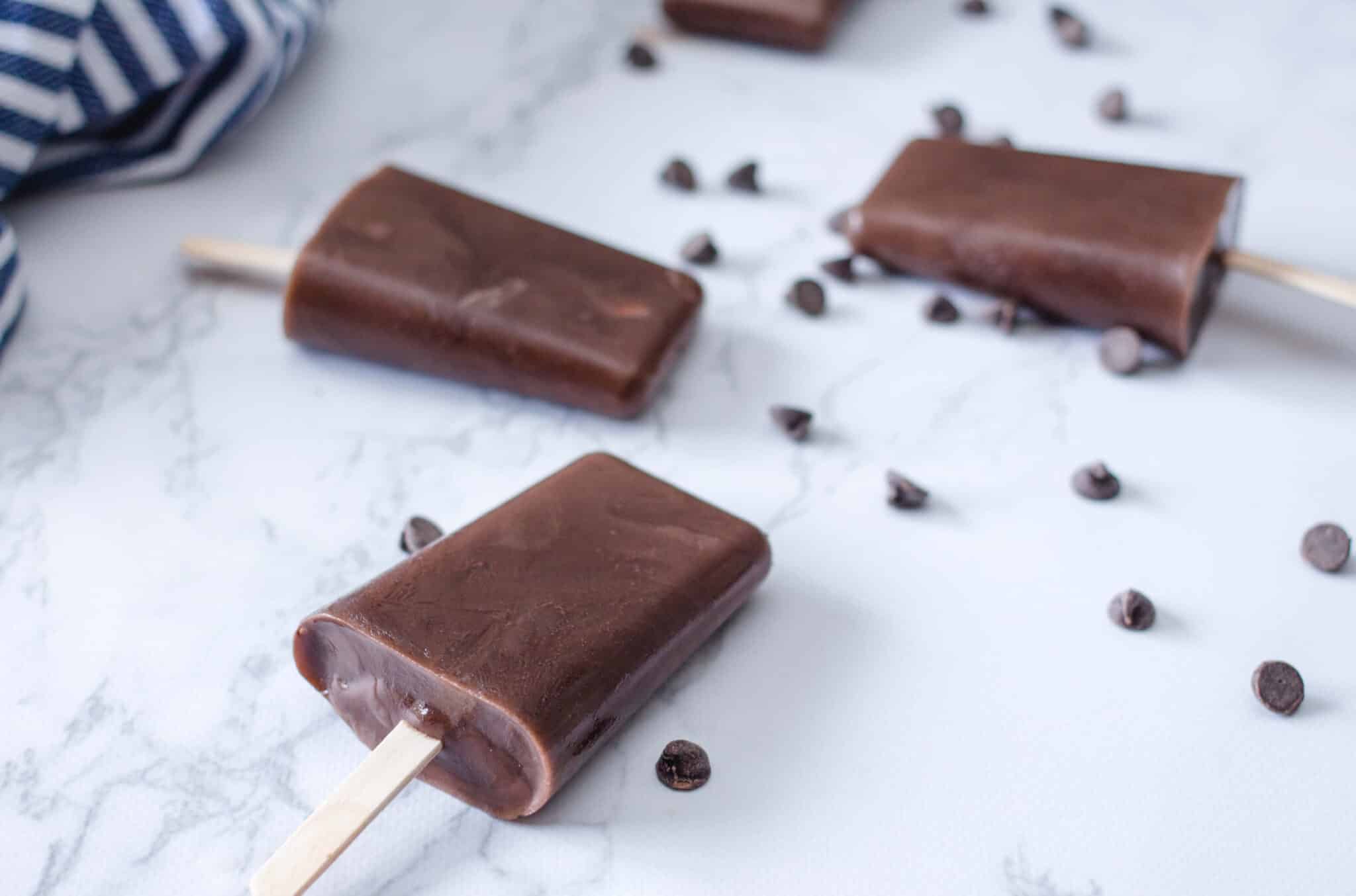 Healthy Chocolate Fudge Popsicles