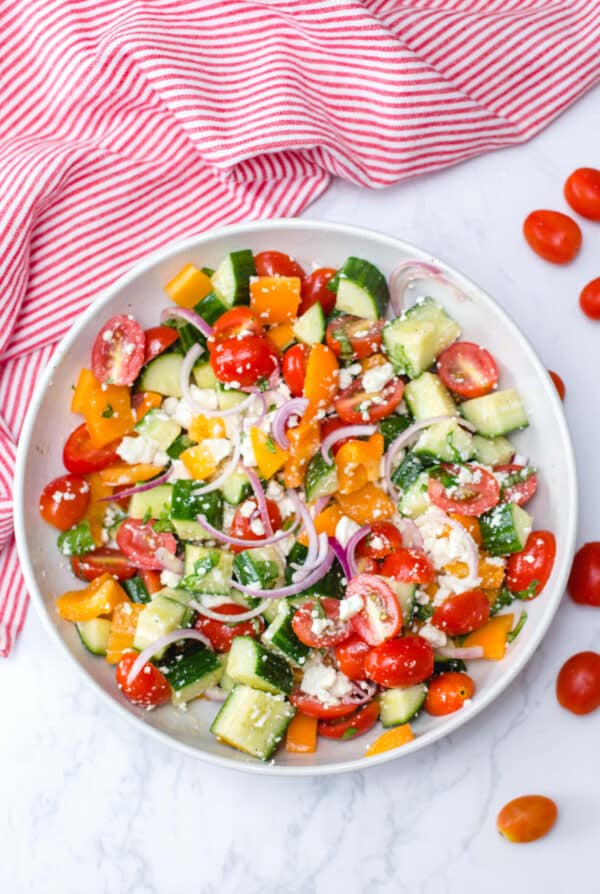 bowl of greek salad