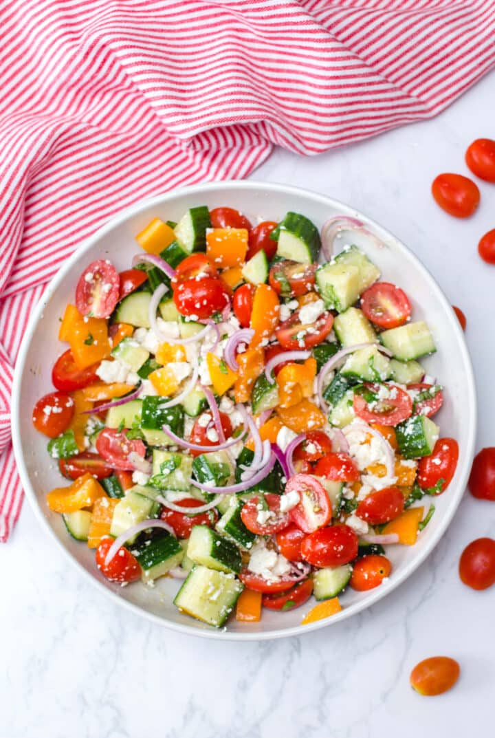 Simple Greek Salad (no Lettuce!) 