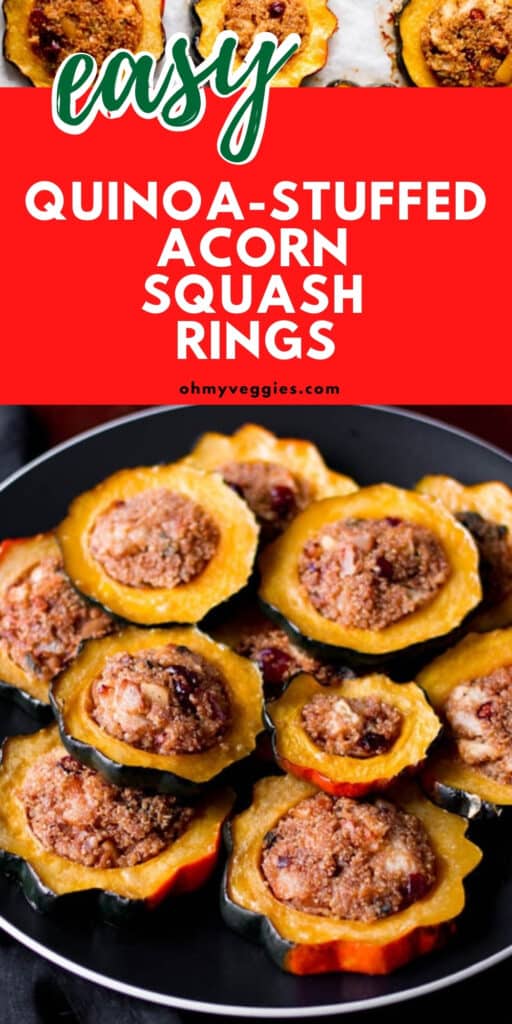 Roasted acorn squash rings