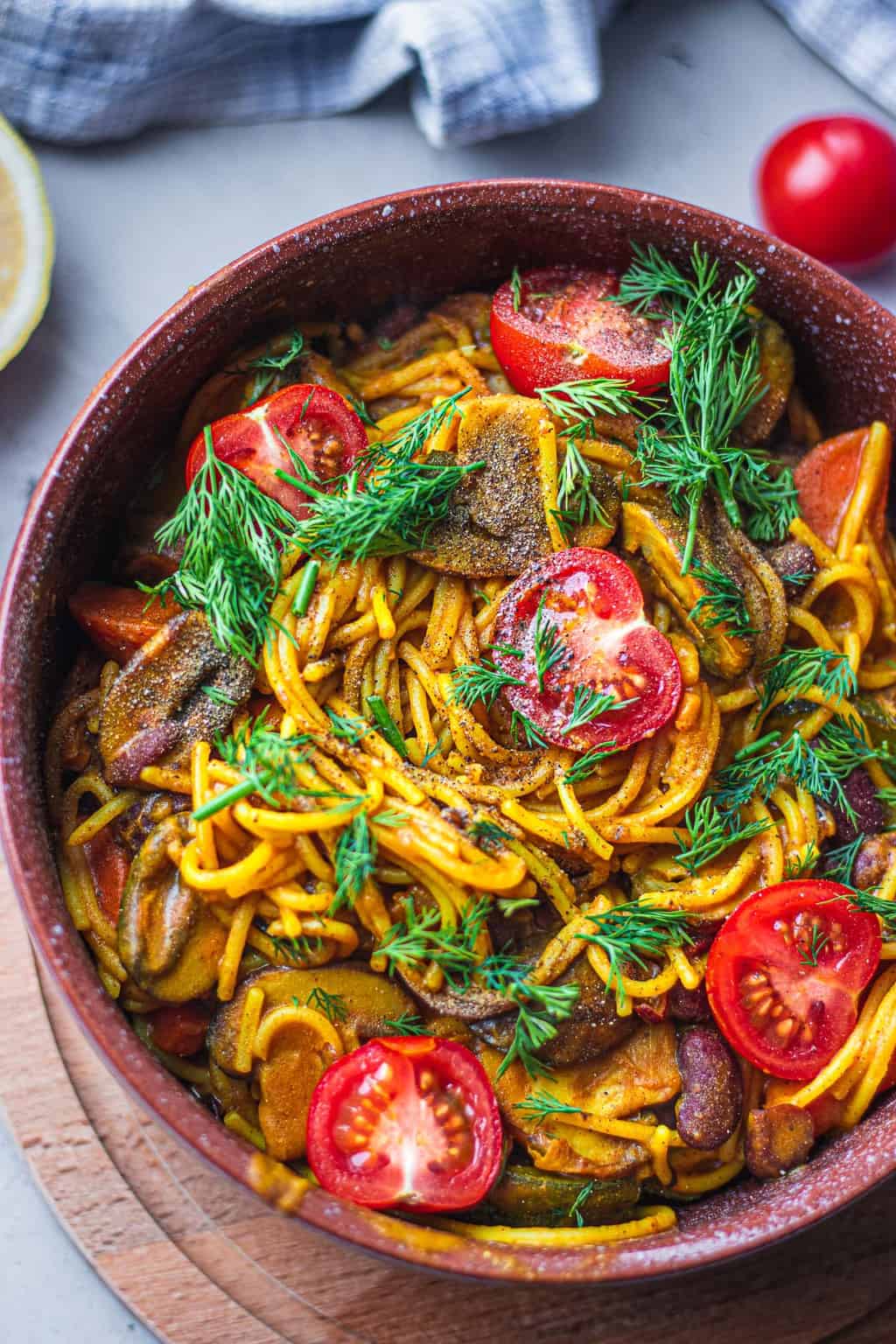 Vegan Kidney Bean One Pot Pasta - Oh My Veggies