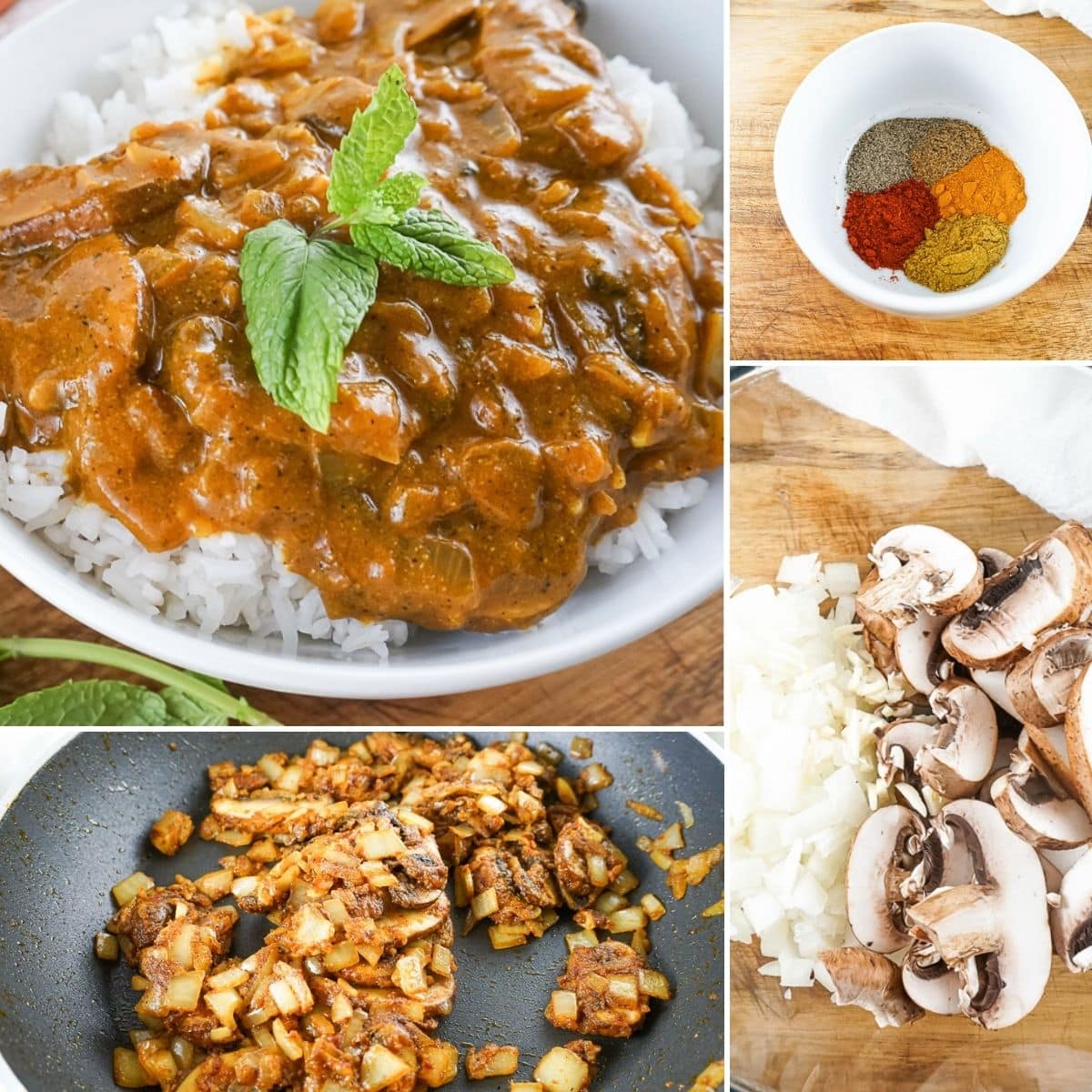 how to make mushroom curry collage